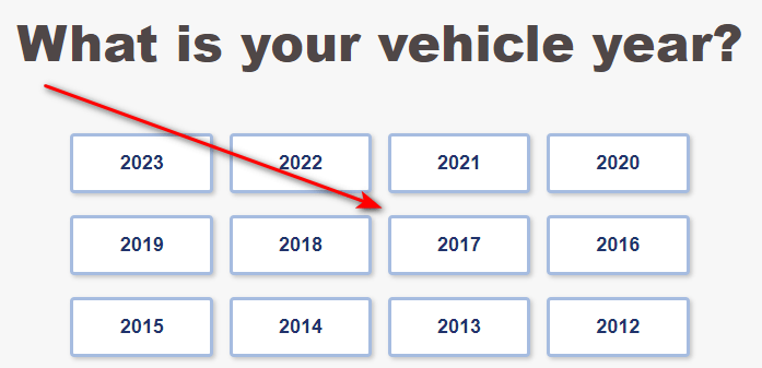 Select your vehicle year.