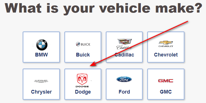 Choose your vehicle make year.